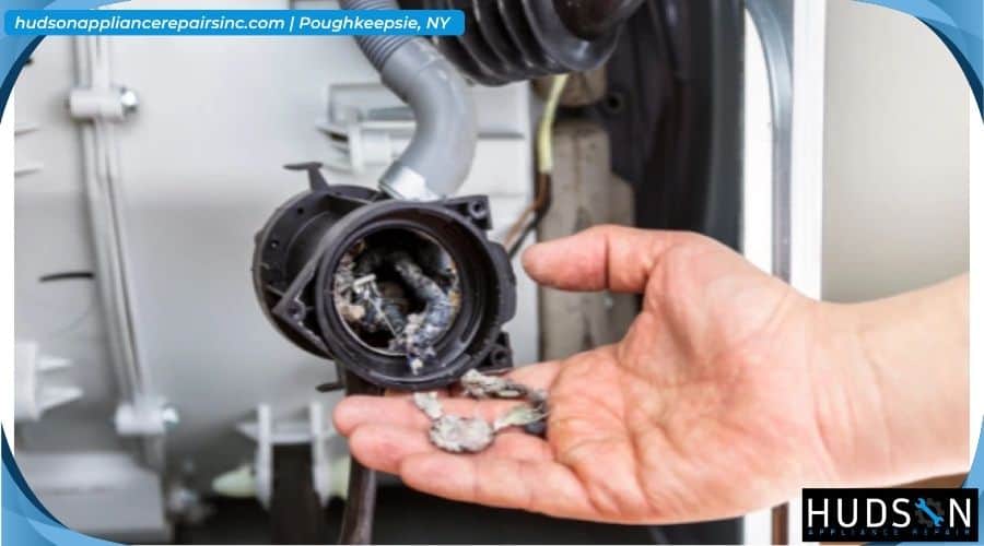 Replacement of a clogged and locked-rotor washing machine drain pump